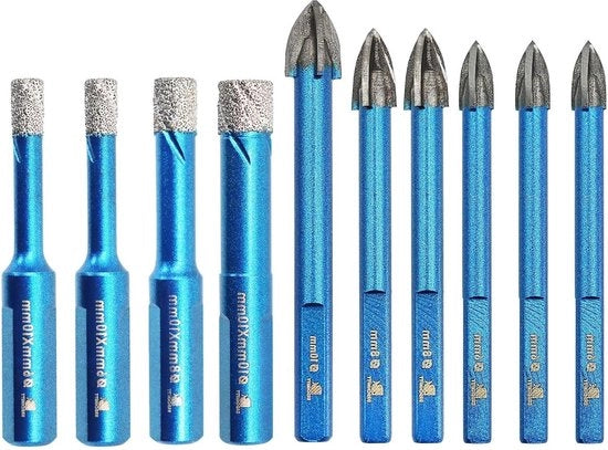 Set di Trapano a Diamante - 1/4" * 25/16" 3/8" Trapano per Fori - 1/4" * 35/16" * 23/8" - Piatto di Cotto Marmo
