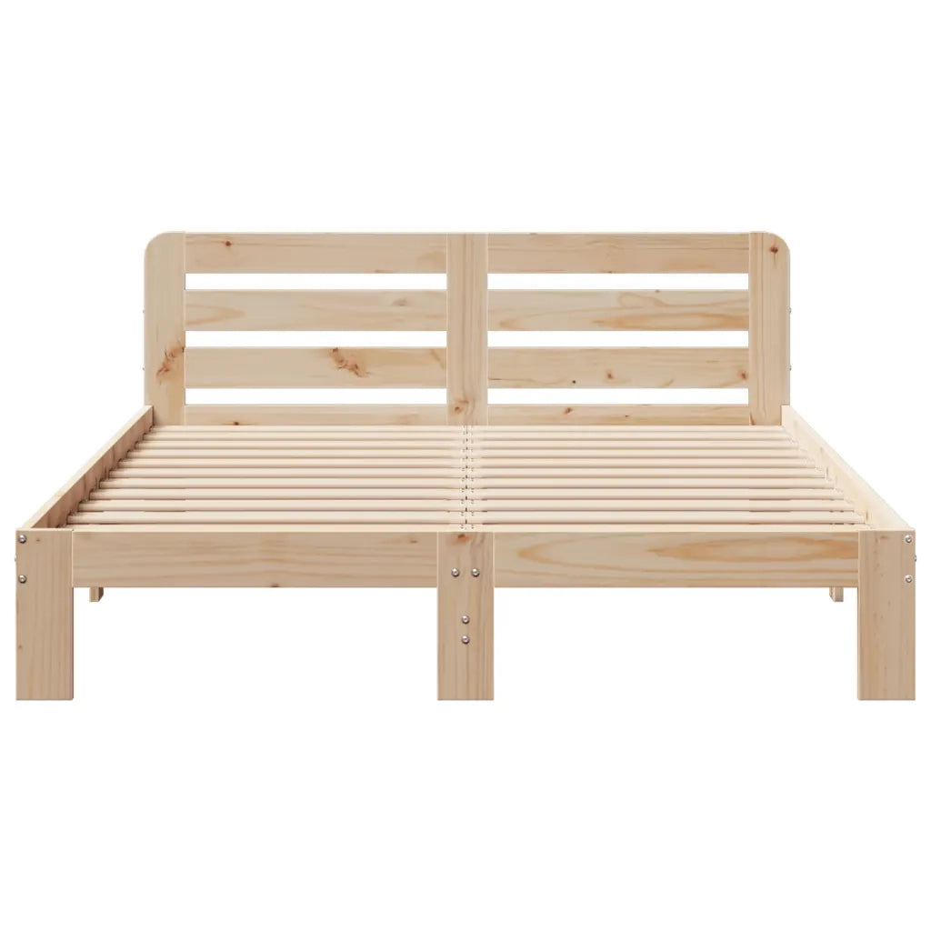 Letto senza Materasso 135x190 cm in Legno Massello di Pino 855573