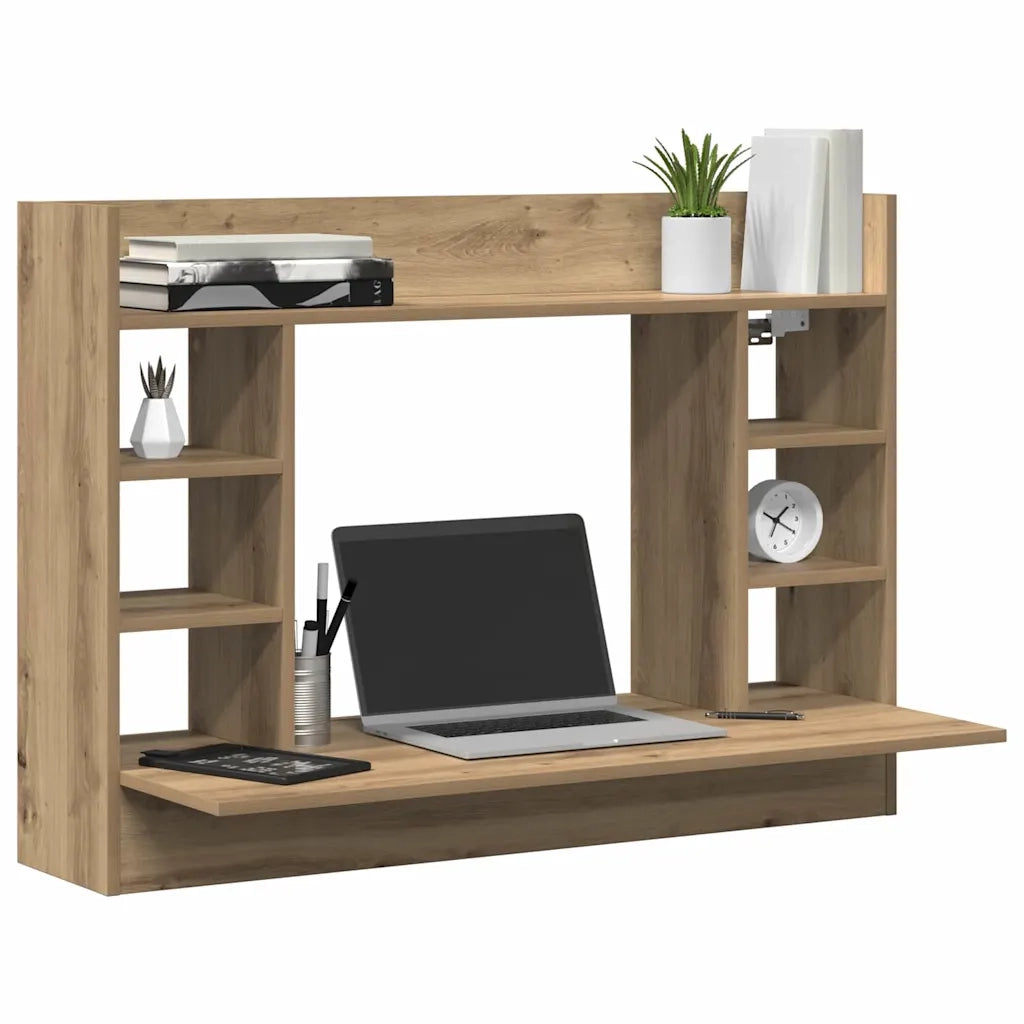 Scrivania a parete rovere artigianale 105 x 48 x 75 cm 869193