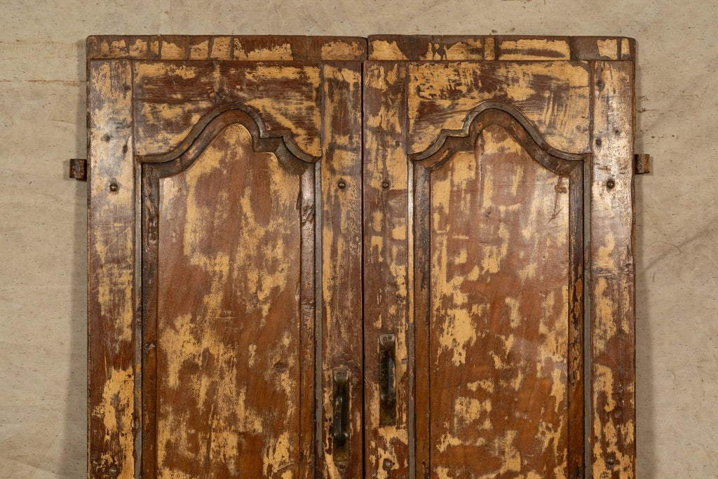 Biscottini Porta portone in legno massello e ferro da interno o da esterno vecchia e antica medievale scorrevole