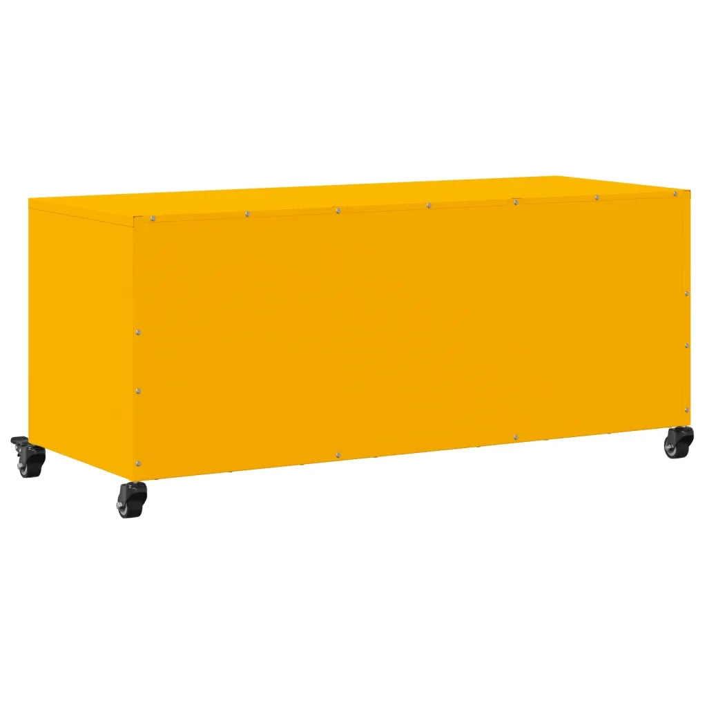 Mobile TV Giallo Senape 100,5x39x43,5 cm in Acciaio 846665