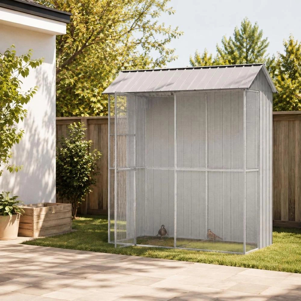 Birdcage Gray 215 X 110 X 247 Cm Galvanized Steel