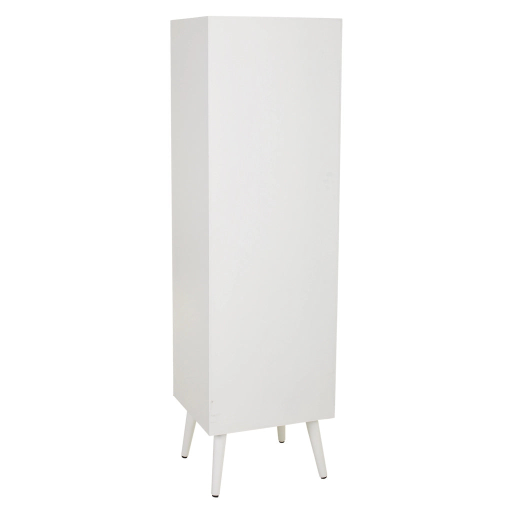 Mobile in legno bianco e rete 40,5x37x139,5h