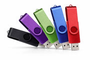 Set di chiavette USB 8GB 5 pezzi – Chiavetta USB 2.0 con protezione metallica rotativa – Alta velocità – Colore a scelta (Nero, Blu, Verde, Rosso, Viola)