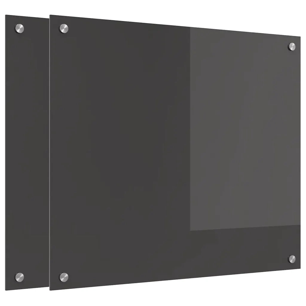Schienale da cucina 2 pcs Grigio scuro 70 x 60 cm 3415460