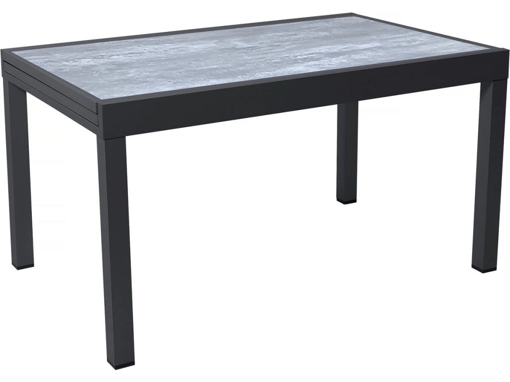 Tavolo e sedie da giardino allungabili in alluminio "Lagos" - 140/280 x 90 x 76 cm - 10 posti a sedere - Grigio chiaro