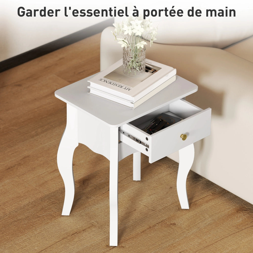 Tavolino da salotto ¨C zephmum ¨C 45x35x55 cm, bianco