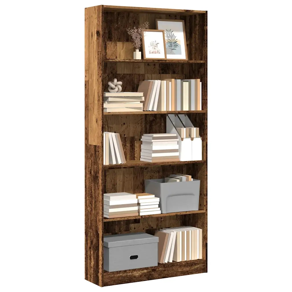 Libreria Legno Antico 80x24x176 cm in Legno Multistrato 857860