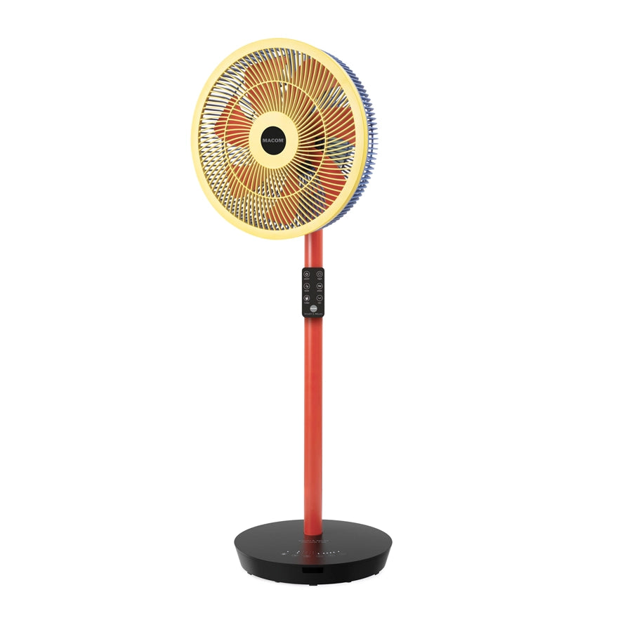 Macom enjoy & relax 982 colour fan ventilatore oscillante da 35 cm, 8 velocità, con timer e telecomando