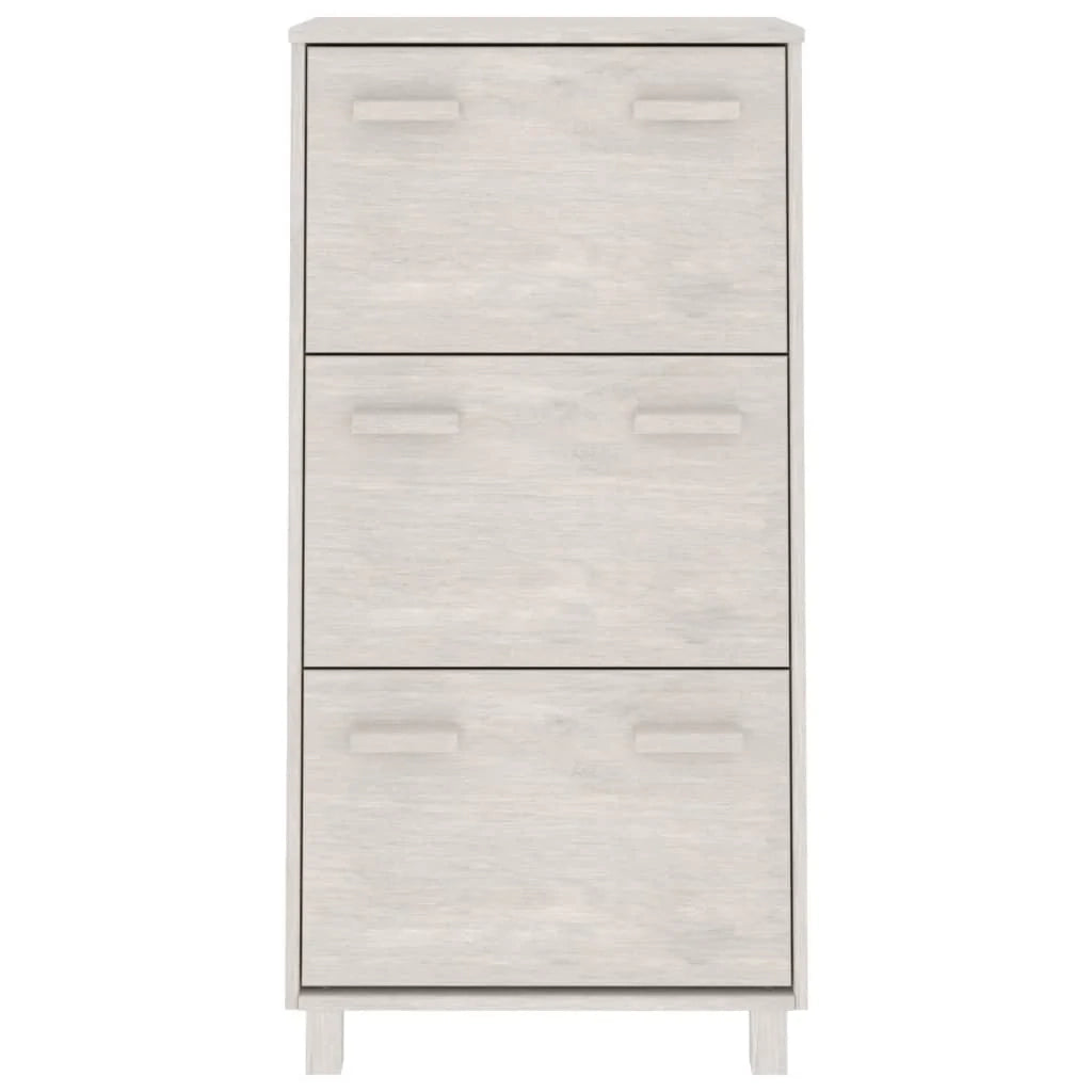 Scarpiera mobiletto portascarpe mobile ingresso/corridoio/soggiorno 59,5 x 35 x 117 cm legno di pino bianco 02_0021860