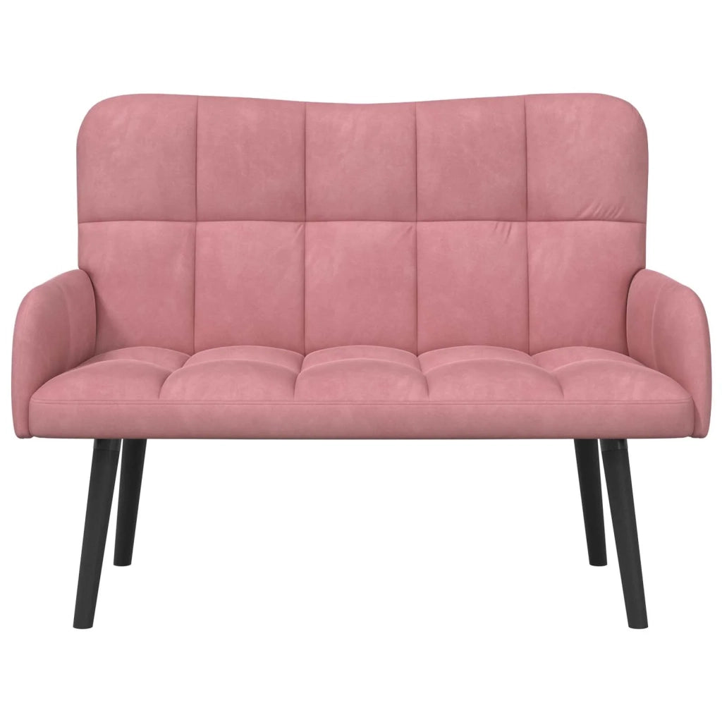 Sofa a Due Posti Rosa 115 x 61 x 87 cm Velluto 42028943