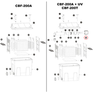 Pezzo di ricambio per filtro per laghetti Bio CBF-200T CBF-200U Unità di collegamento UV