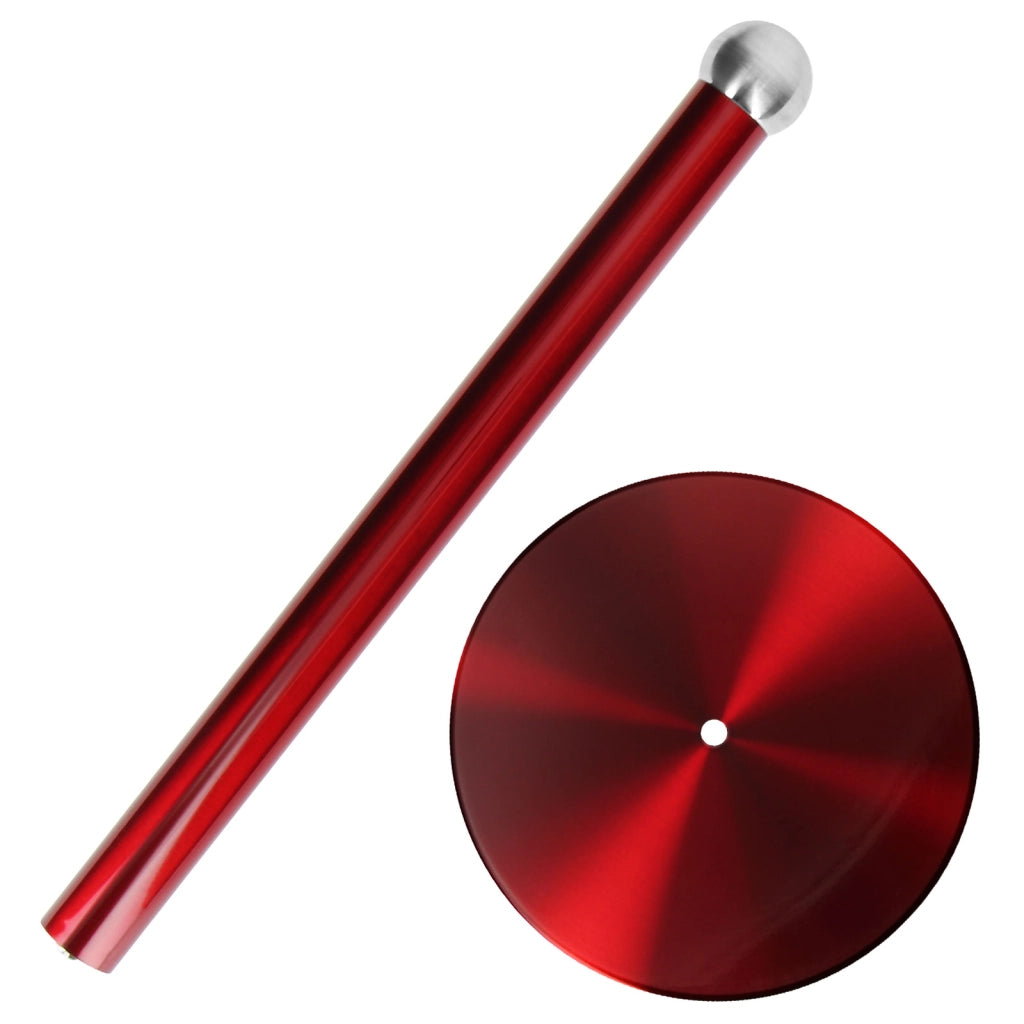Portarotolo da cucina con effetto metallizzato e base pesante Stabile Rosso Cheffinger