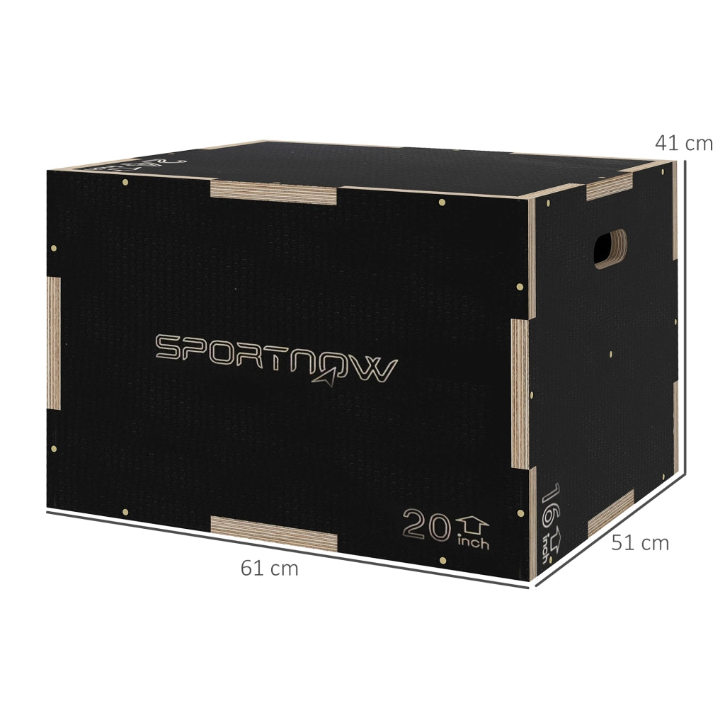 Box Jump 3 in 1 ¨C zephmum ¨C Legno 41x51x61 cm