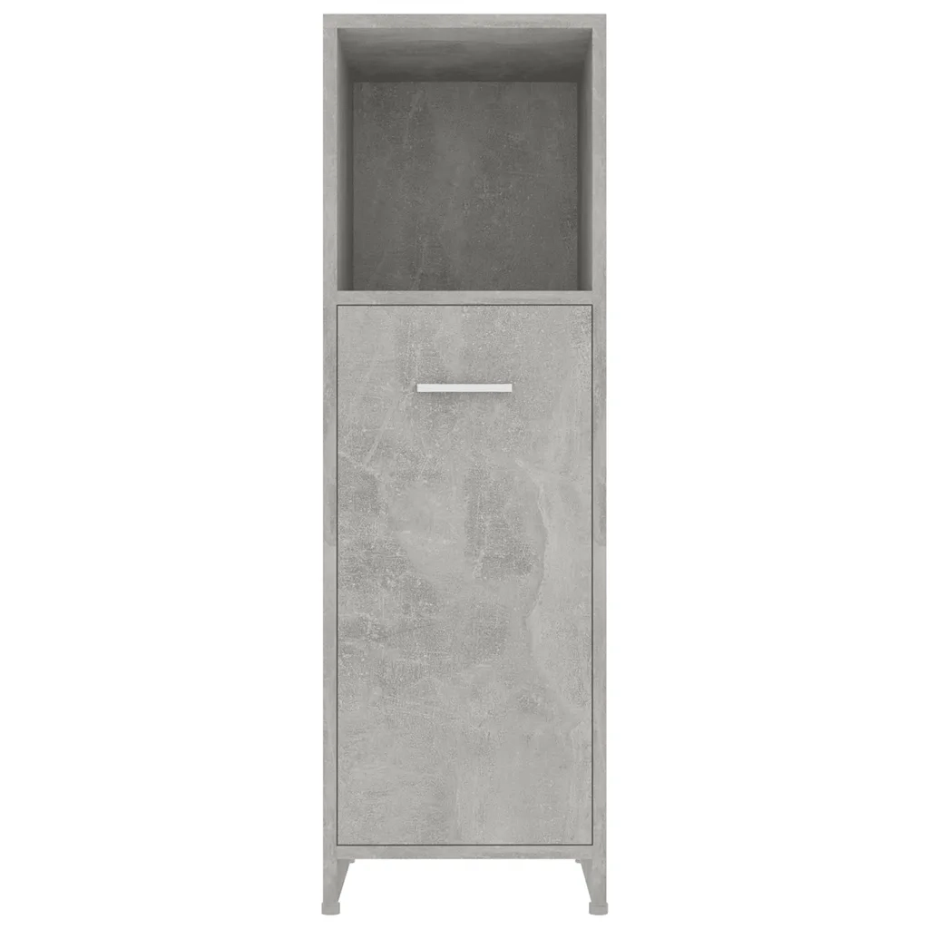 Armadio da Bagno Grigio Cemento 30x30x95 cm in Truciolato cod mxl 15457