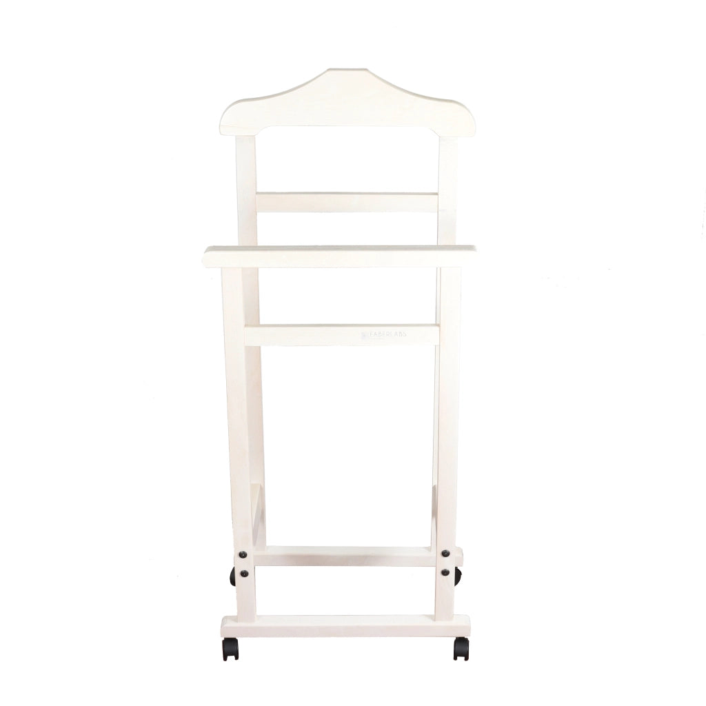 INDOSSATORE APPENDIABITI DA CAMERA PRATIC LEGNO DI FAGGIO BIANCO 44 X 25 X 98 H