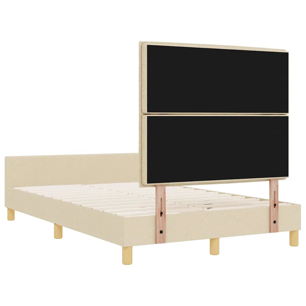 Struttura del letto con testiera Crema 120 x 200 cm Tessuto 3344646