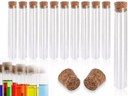 Reageerbuis 10 pz - Buis con stopper - Materiale trasparente - 15 x 100mm - 10ml - Per fiori/salabagnata/bonbon - Buis di laboratorio