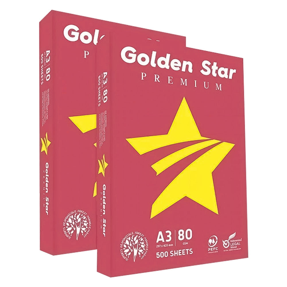 Carta Ufficio A3 5 Confezione Golden Star Premium 42 x 29,7 cm