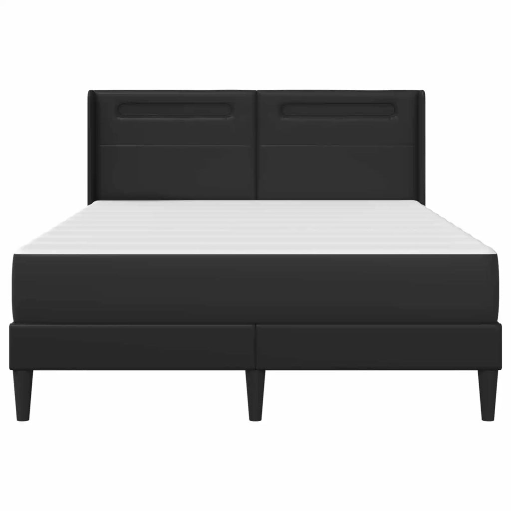 Struttura letto con materasso Nero 120 x 200 cm Similpelle 3414907