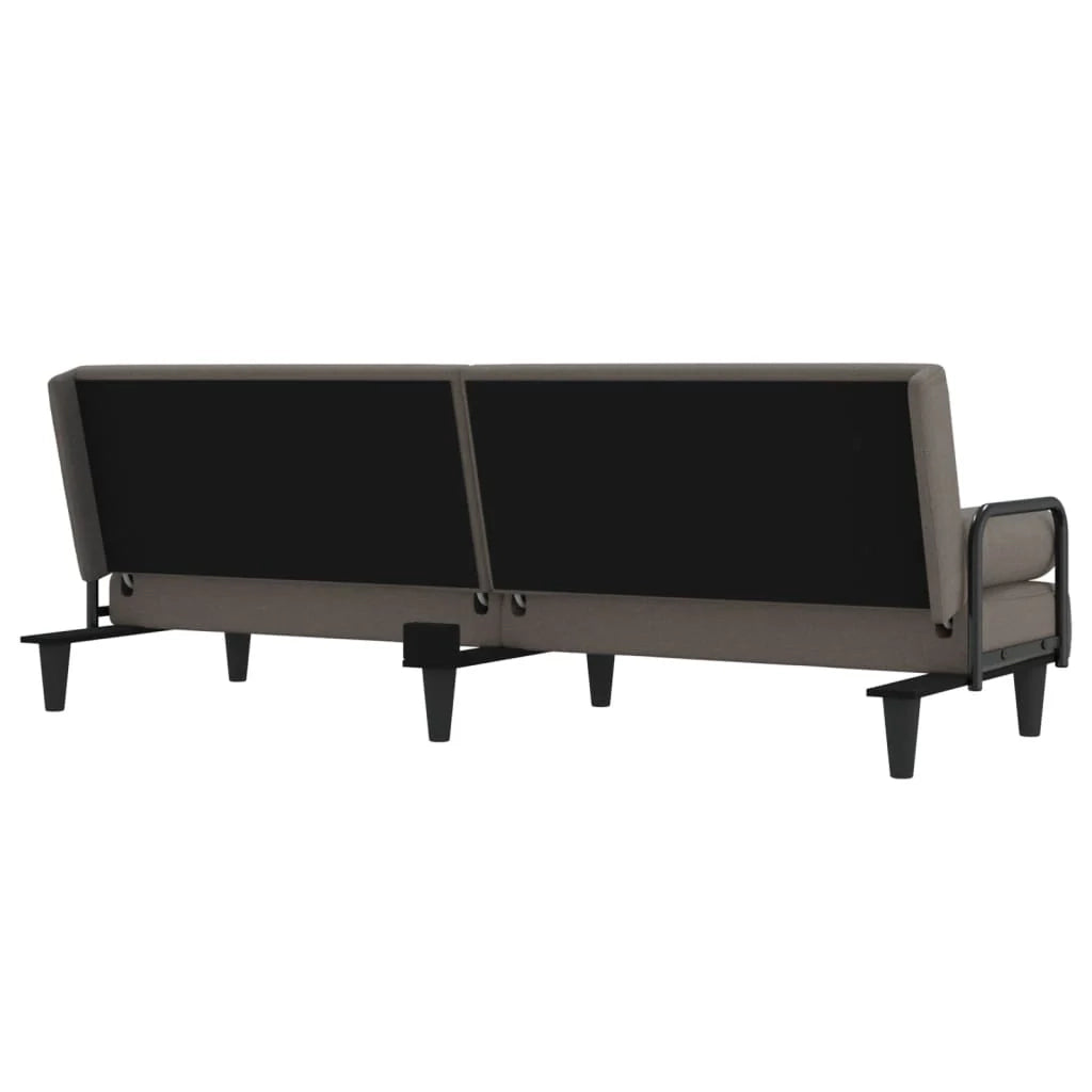 Divano letto con braccioli tessuto color tortora 02_0020412