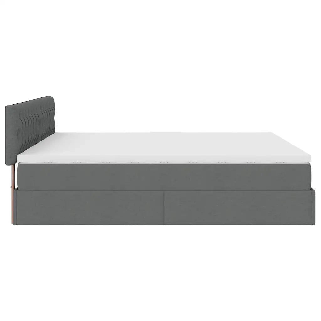 Struttura Letto Pouf con Materassi 180x200 cm in Tessuto 3312016