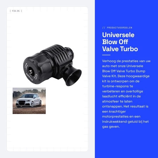 Valvola di Scarico Turbo Universale - Materiale in Alluminio Leggero - Forma a Corno - Diametro 25mm/1 pollice - Resistente allo Shock - affidabile per un Utilizzo a Lungo Termine - Ventilatore di Scarico Turbo