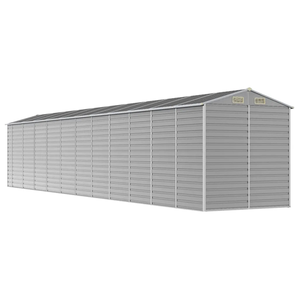 Casetta da giardino grigio chiaro 191x980x198 cm in acciaio zincato 3188252