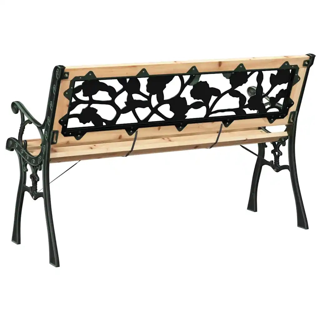 Panchina da giardino con cuscino Marrone 116 x 54 x 73 cm legno 319570