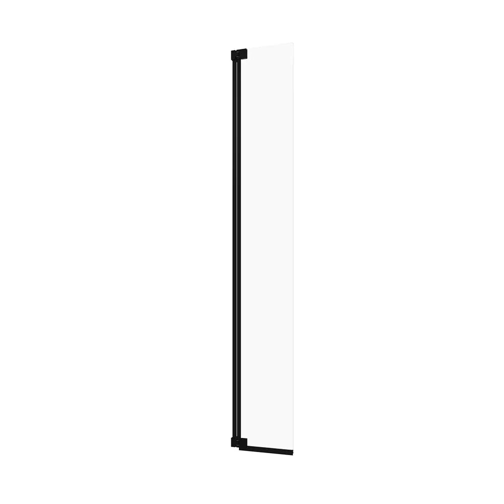 Anta girevole paraspruzzi 30cm vetro trasparente profili neri | Naxos