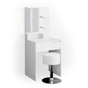 Vicco Tavolo da toeletta Bianco 60 cm con sgabello
