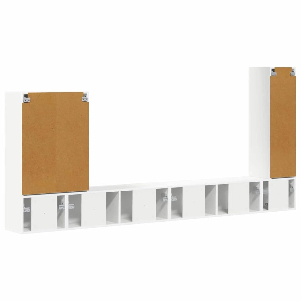 Set di Mobiletto da TV a Parete Montaggio a parete 6 pcs Bianco 3408952