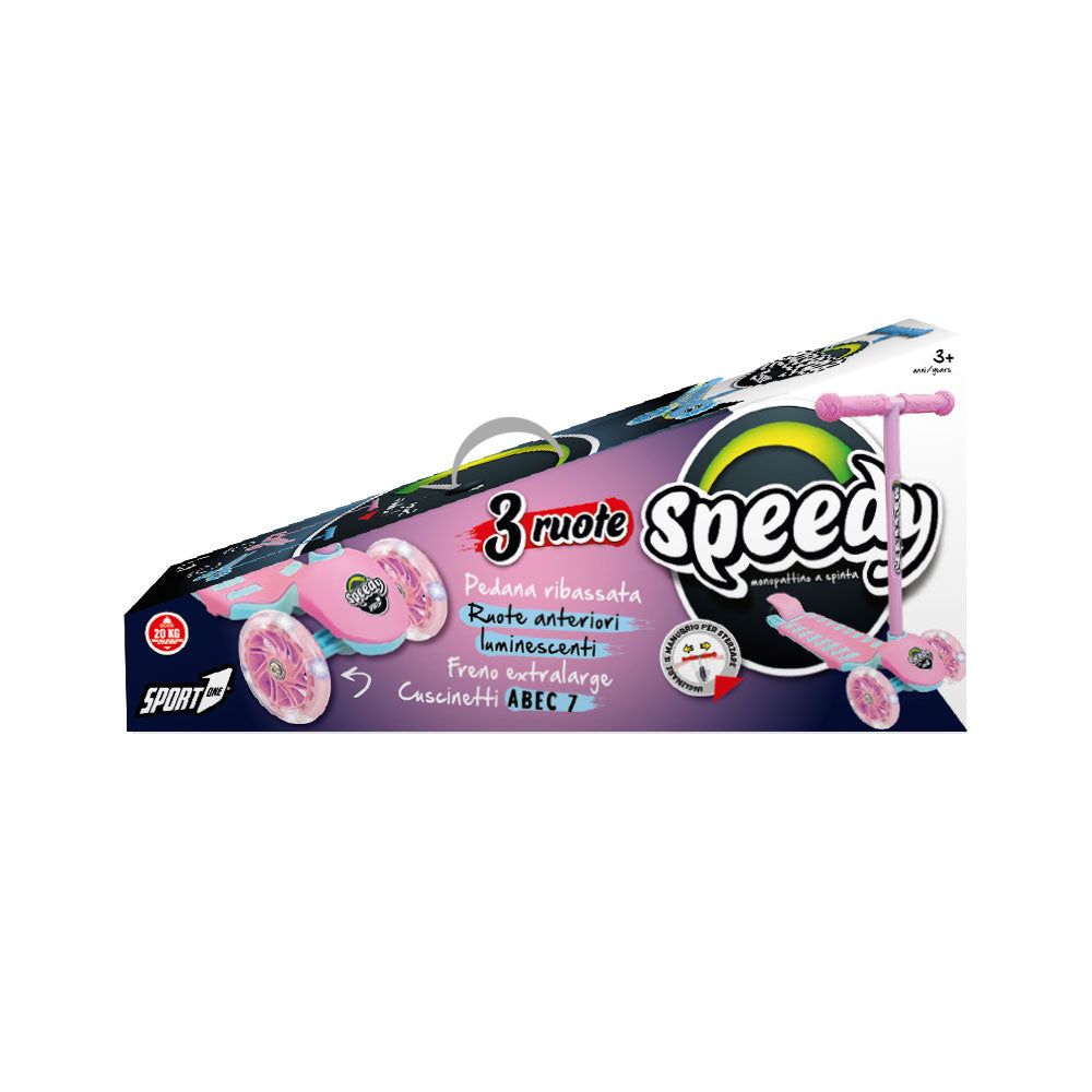 Monopattino 3 Ruote SPEEDY con Ruote Luminescenti Rosa