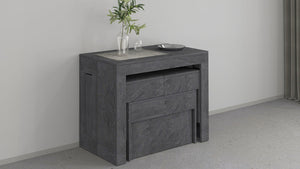 Panca Allungabile 66/290x25x45 cm Pratika Singola A Grigio Ardesia