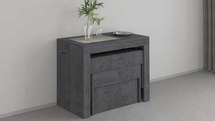 Panca Allungabile 66/290x25x45 cm Pratika Singola A Grigio Ardesia