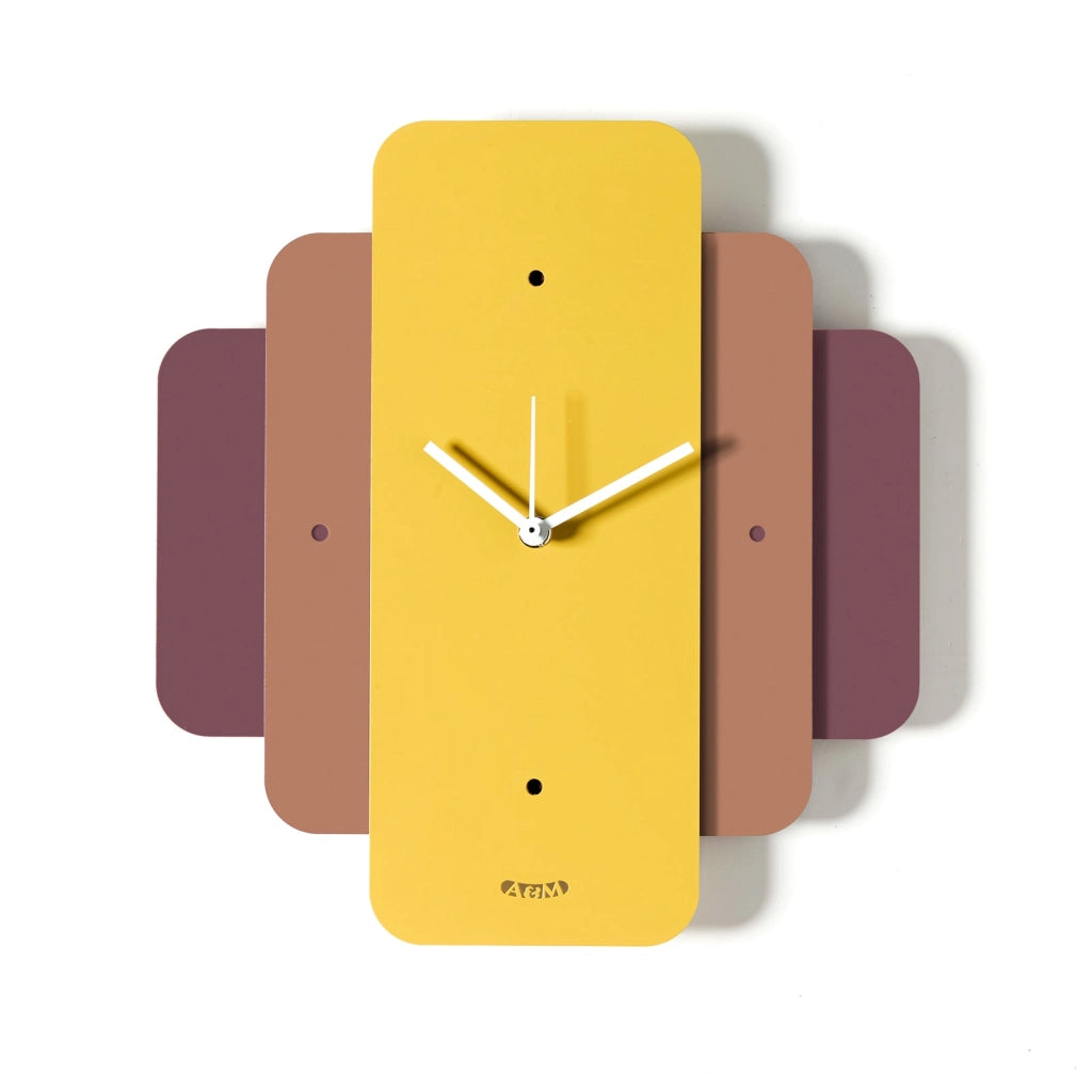 Orologio da parete Empire Viola ametista,mocha mousse,ocra