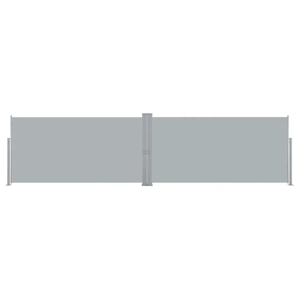 Tenda da Sole Laterale Retrattile-Tenda parasole per balcone 160x600 cm Grigia