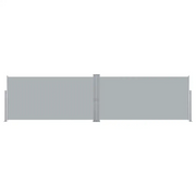 Tenda da Sole Laterale Retrattile-Tenda parasole per balcone 160x600 cm Grigia