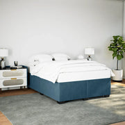 Giroletto-Struttura Letto Blu 160x200 cm in Velluto 194476