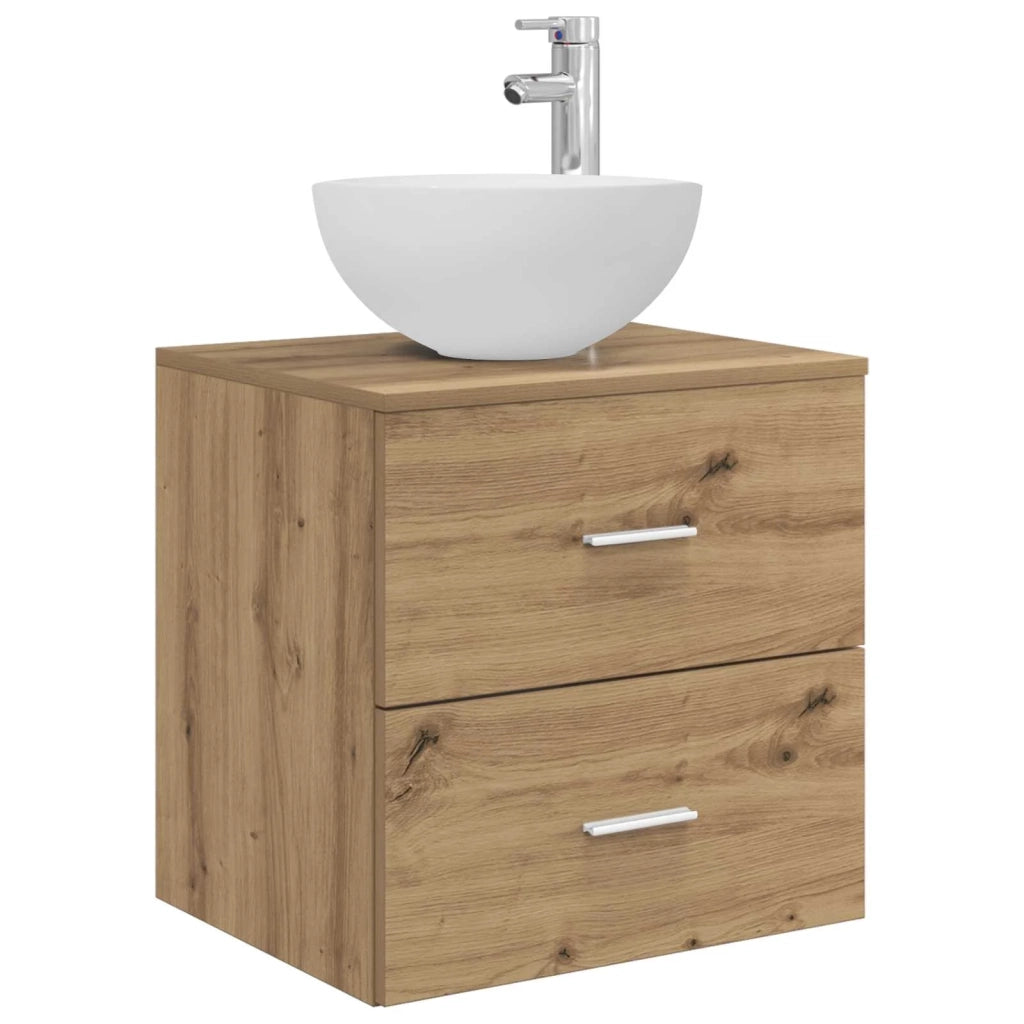 Set di Armadi da Bagno 3 pz Rovere Artigianale 3405802