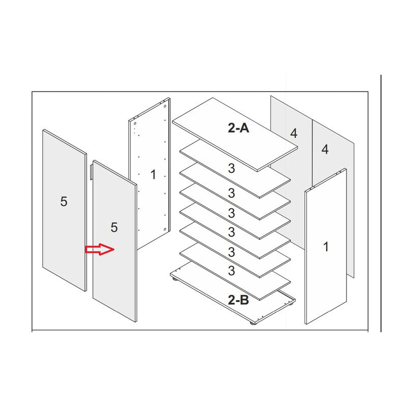R ANTA X KIT SCARPIERA MAXI 2A/6R CM.72X36X103H ROV/BI- 1,0 pz