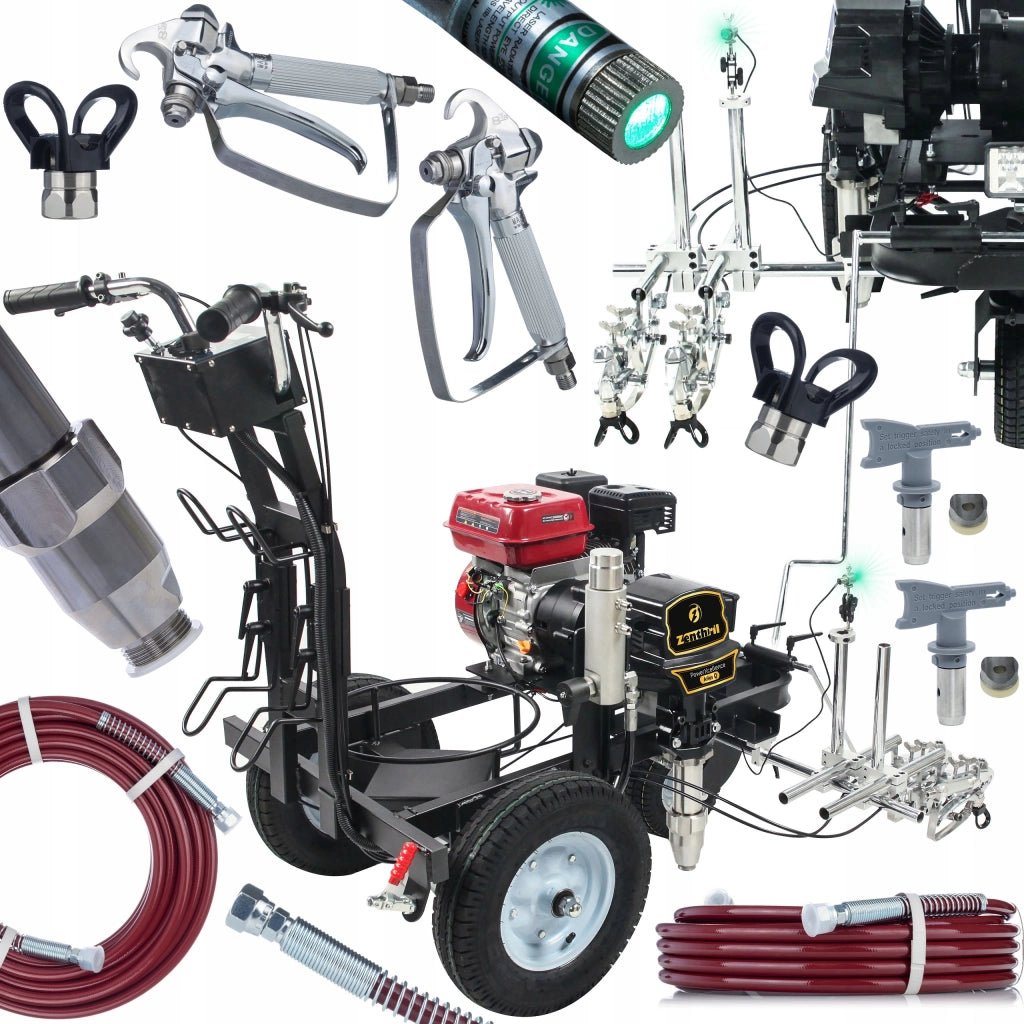 Traccialinee Stradale Zenthril PowerXcellence Atlas Q – Motore a Benzina 7P | 23 MPa | 6 L/min | 2 Pistole