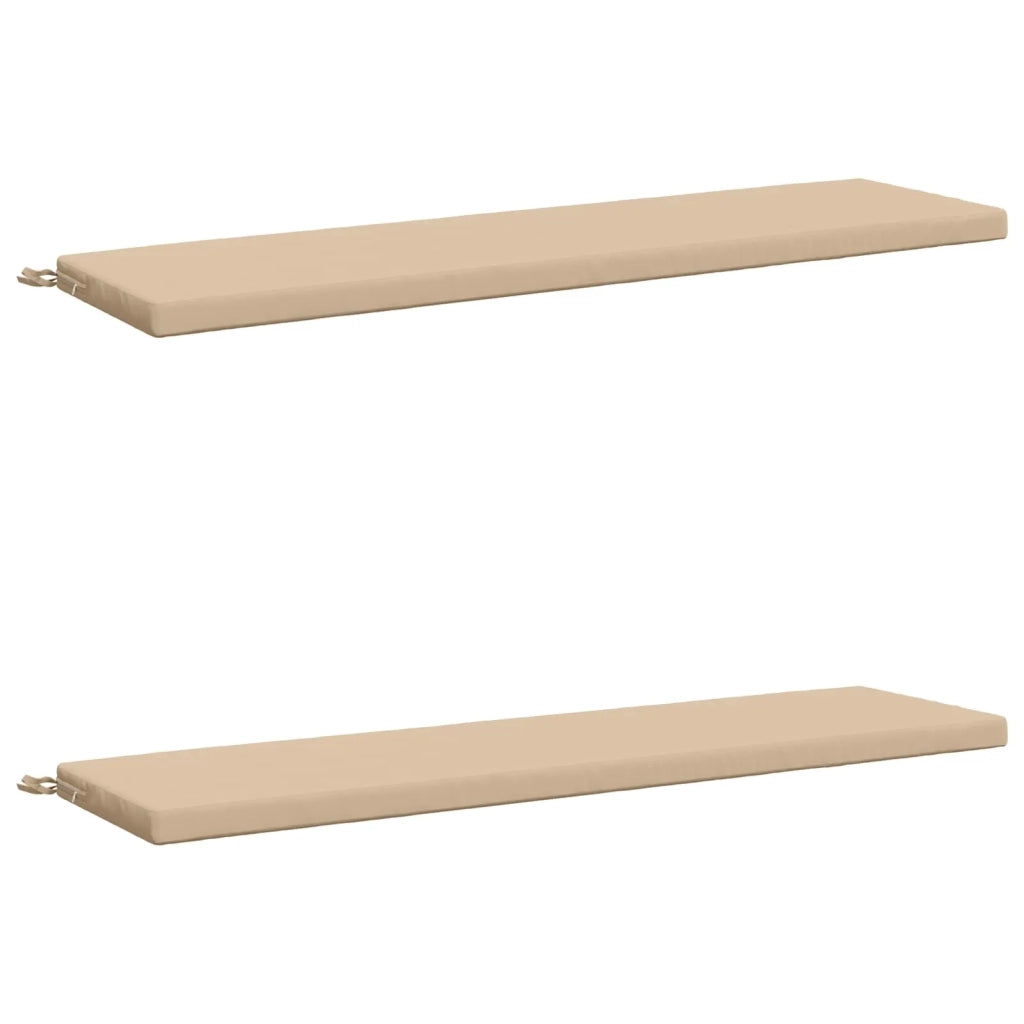 Cuscini per Panchina a 2 Pezzi SOEST 2 pz 100% Poliestere Crema 948987