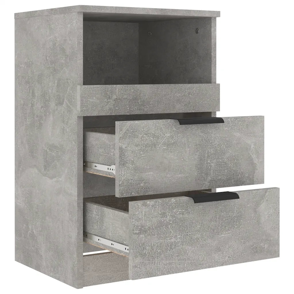 Comodino-Tavolino da notte Grigio Cemento in Legno Multistrato 577227