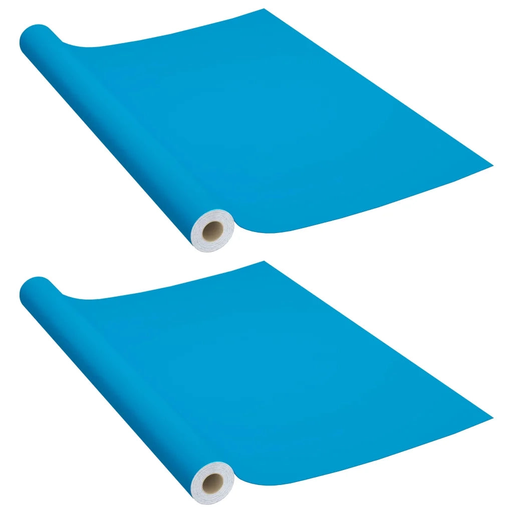 Pellicole Autoadesive per Mobili 2 pz Azzurre 500x90 cm PVC CFW9793995