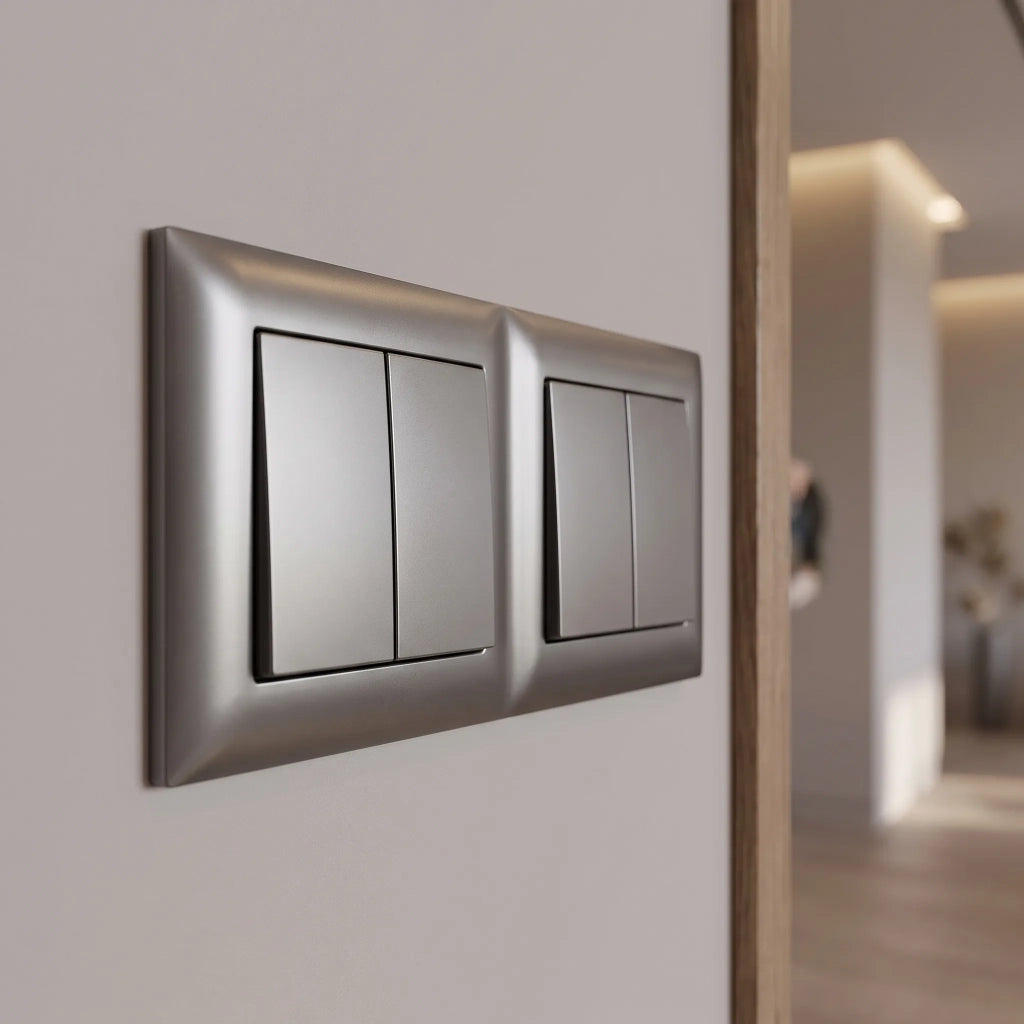Placca Doppia Per Prese Oste Jnh014-2f Grey