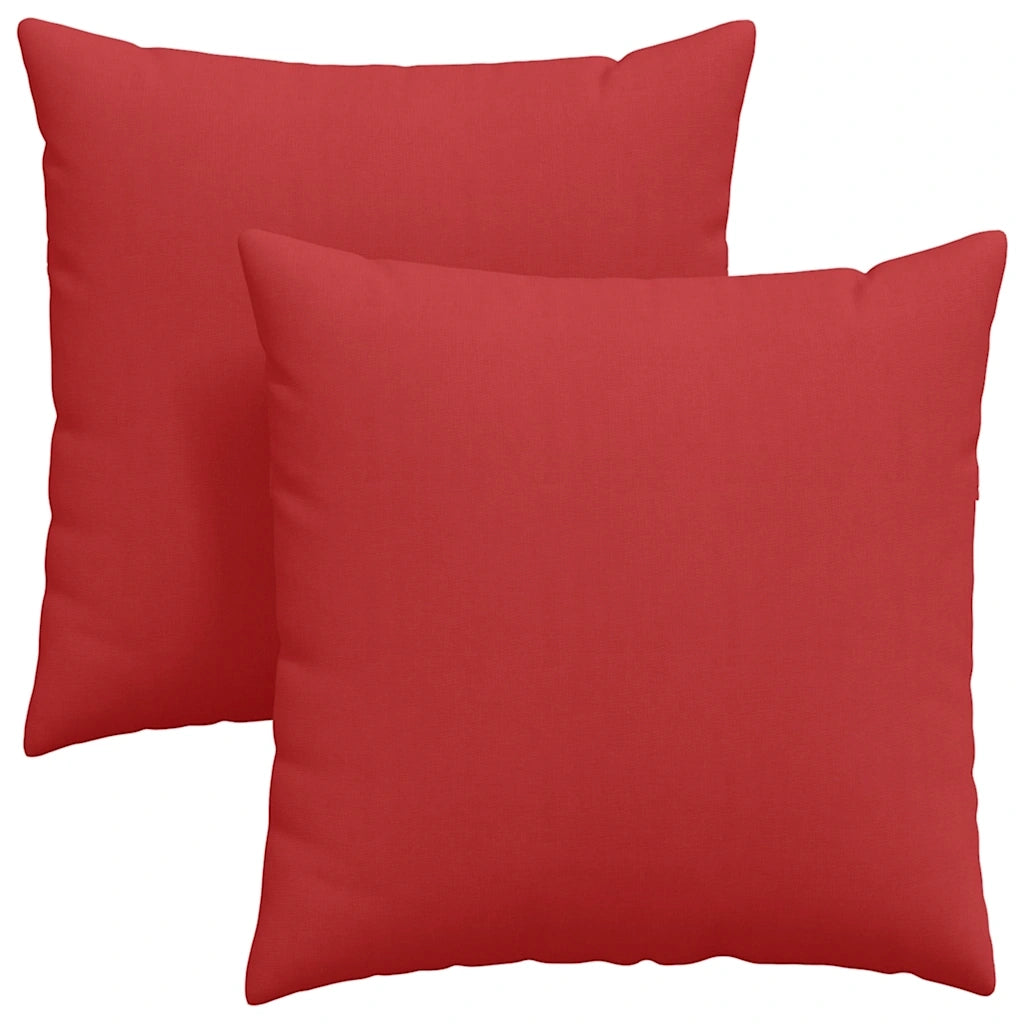 Cuscini da Divano 2 pcs Rosso 80 x 80 cm Tessuto