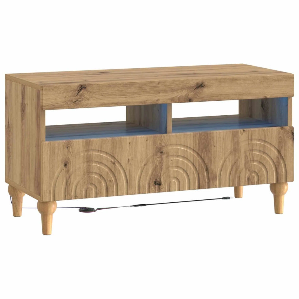 Mobile TV LED Rovere Artigianale Legno ingegnerizzato 896344