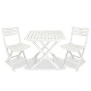 Set da Bistrot 3 pz in Plastica Bianco cod mxl 48406