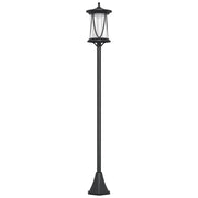 Lampione solare LED da esterno ¨C Xylo ¨C nero 17x17x127 cm con interruttore